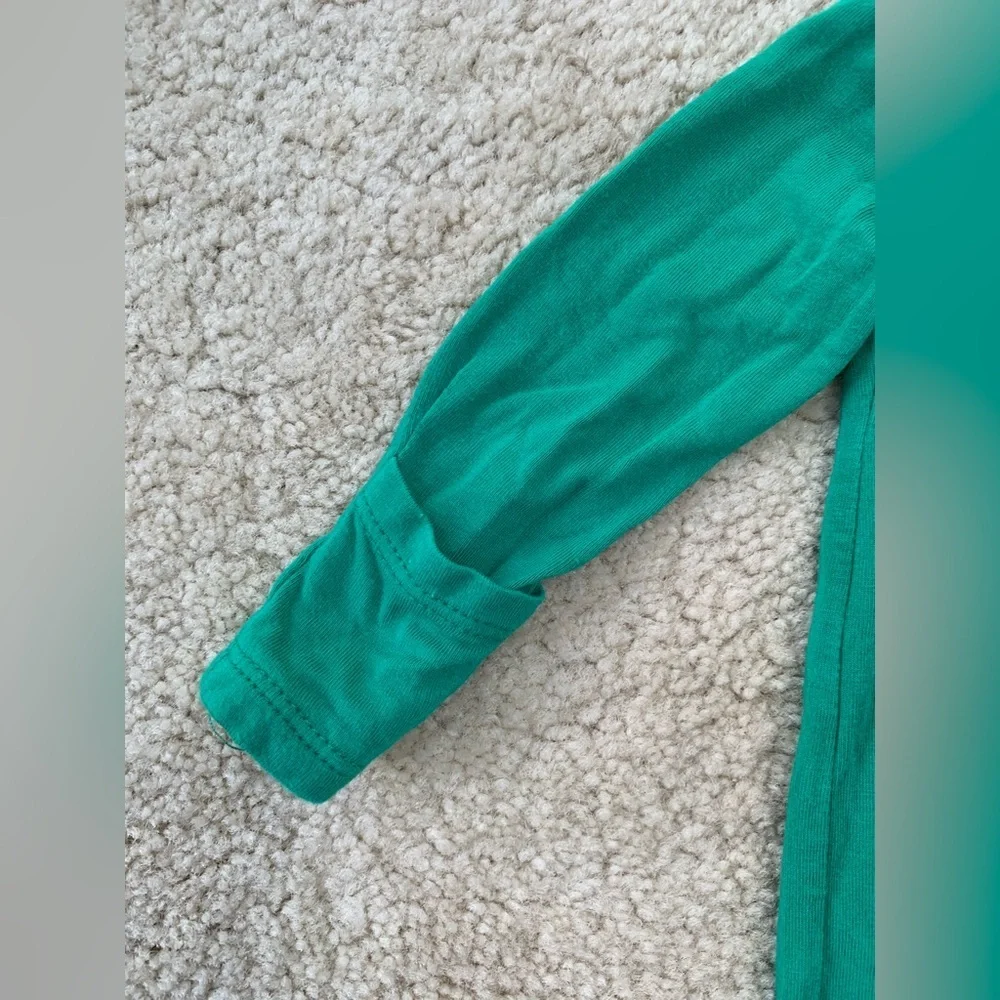 Angel Dear Size 0-3 Months Emerald Green Bamboo Zip Footie Sleeper Pajamas